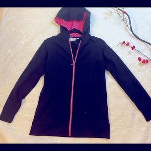 Quaker factory polka Dot trim Hoodie RhinestoneXXS